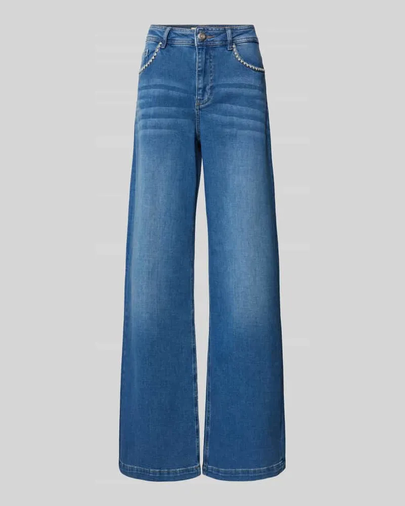 Mos Mosh Jeans mit 5-Pocket-Design Modell 'DARA Dunkelblau