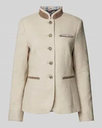 White Label Blazer mit Stehkragen Sand