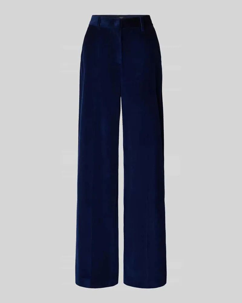 Max Mara Straight Fit Cordhose aus reiner Baumwolle mit seitlichen Eingrifftaschen Modell 'TANIA Marine
