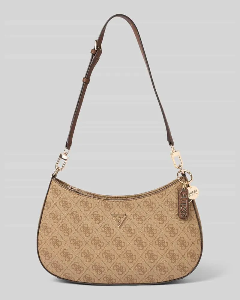 Guess Shoulder Bag mit Logo-Detail Modell 'Noelle Hellbraun
