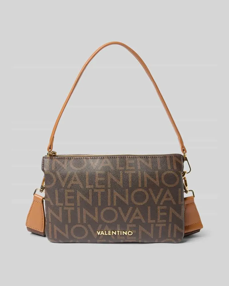 Valentino Bags Handtasche mit Logo-Muster Modell 'REGINA Mittelbraun