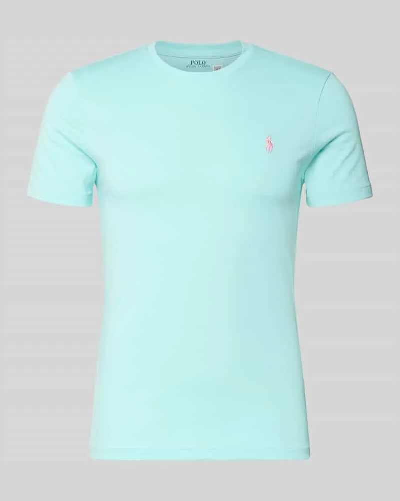Ralph Lauren Regular Fit T-Shirt aus reiner Baumwolle Tuerkis