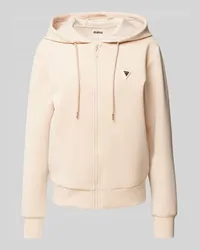 Guess Sweatjacke mit Label-Applikation Modell 'OLYMPE Beige