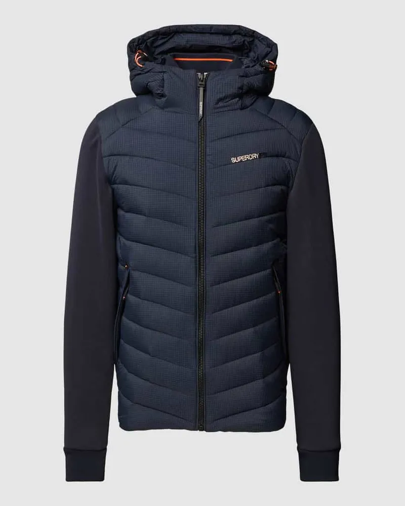 Superdry. Steppjacke mit Kapuze Modell 'STORM Marine