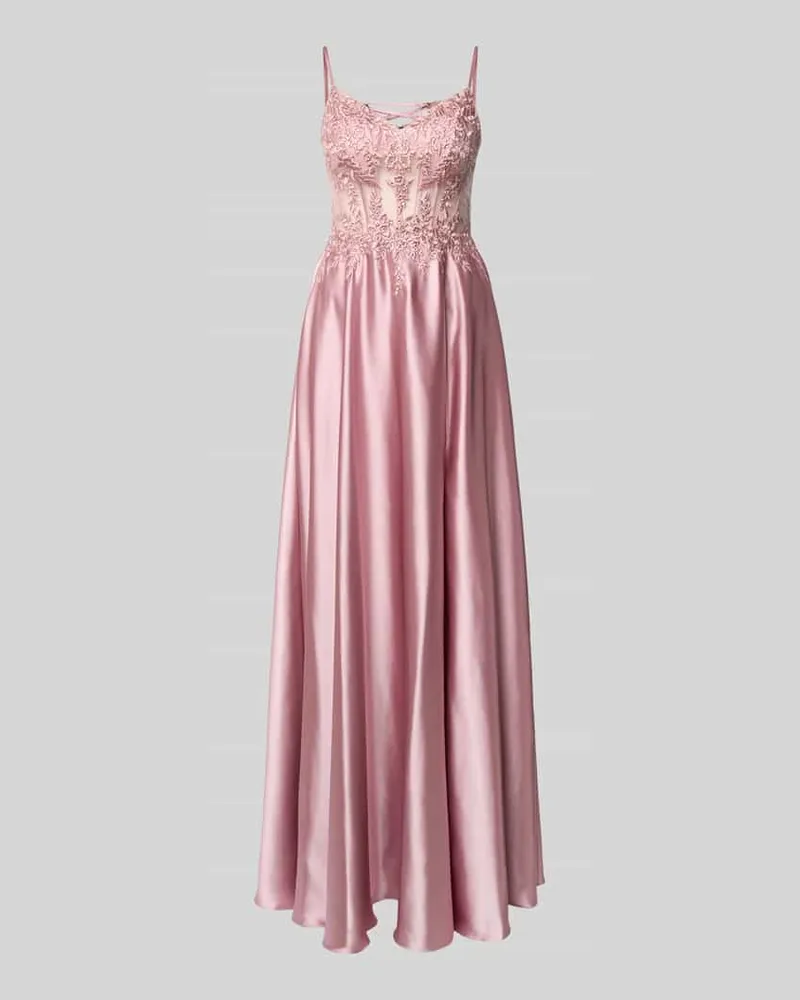 LUXUAR Corsagenkleid mit rückseitiger Schnürung Rose