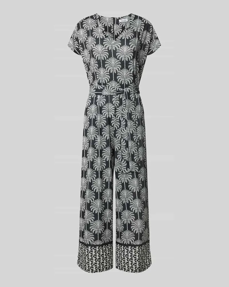 More & More Jumpsuit mit floralem Allover-Print Black