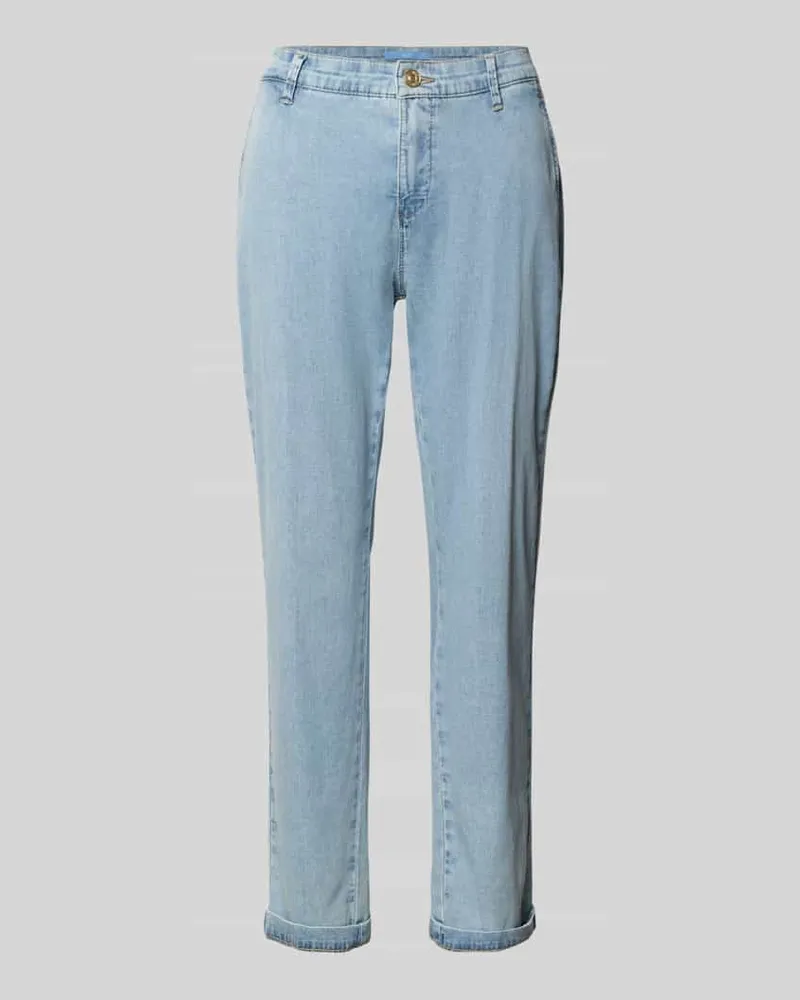 MAC Jeans Jeans in verkürzter Passform mit Eingrifftaschen Hellblau