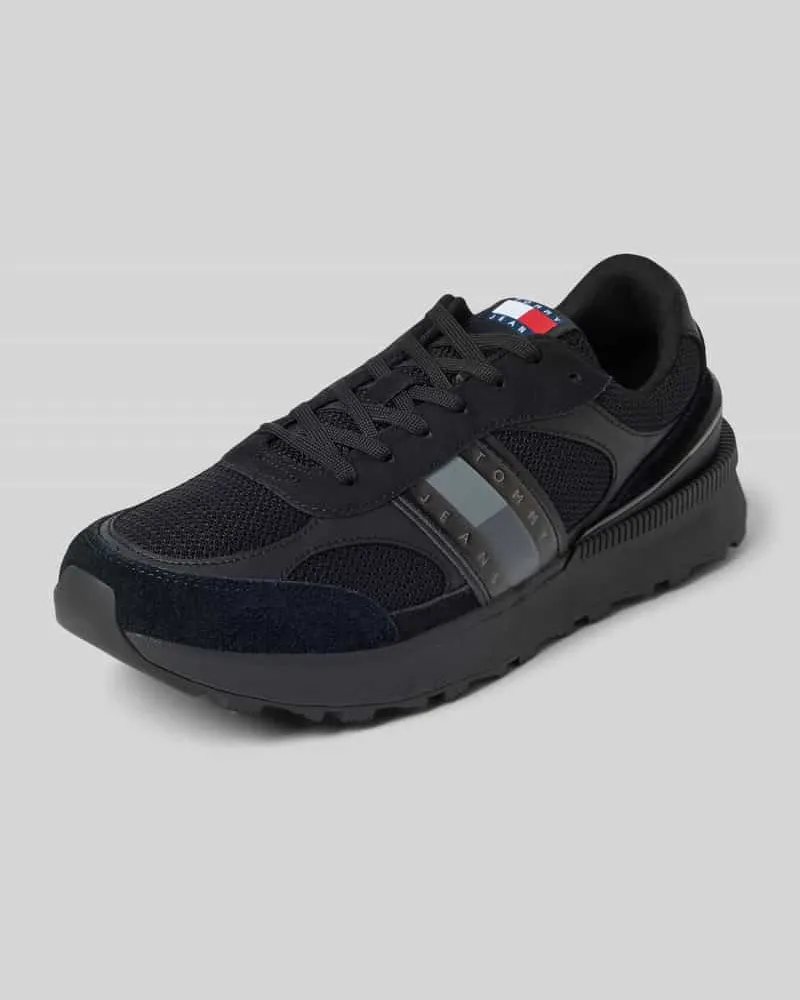 Tommy Hilfiger Low Top Sneaker mit Veloursleder-Besatz Modell &#x27;TECHNICAL RUNNERS Black
