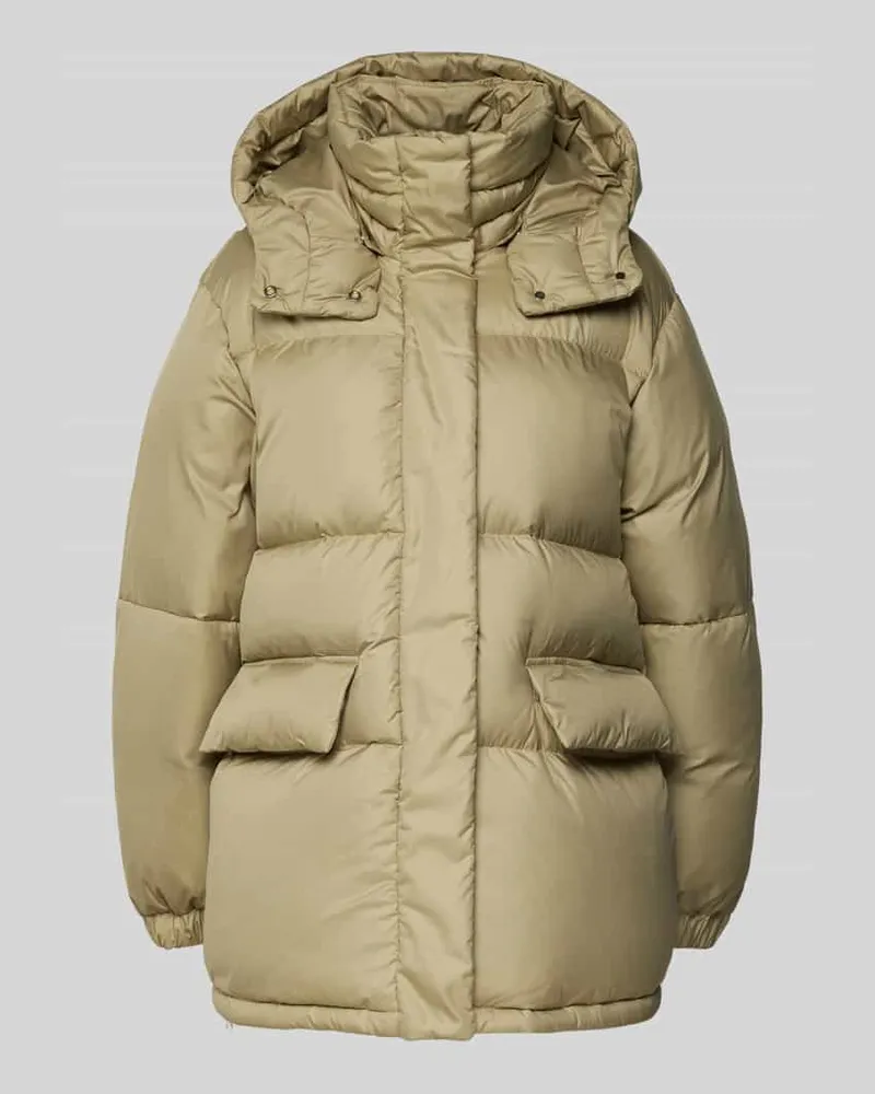 Marc O'Polo Oversized Daunenmantel mit abnehmbarer Kapuze Schilf