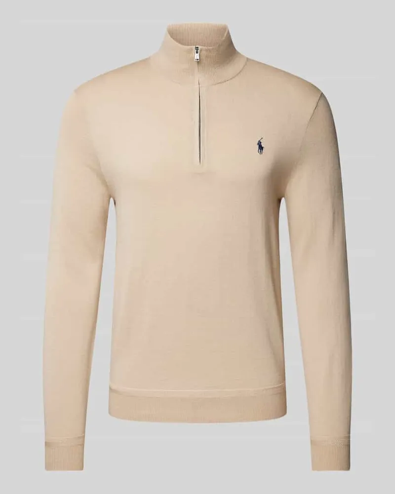 Ralph Lauren Strickpullover mit Troyer-Kragen Sand