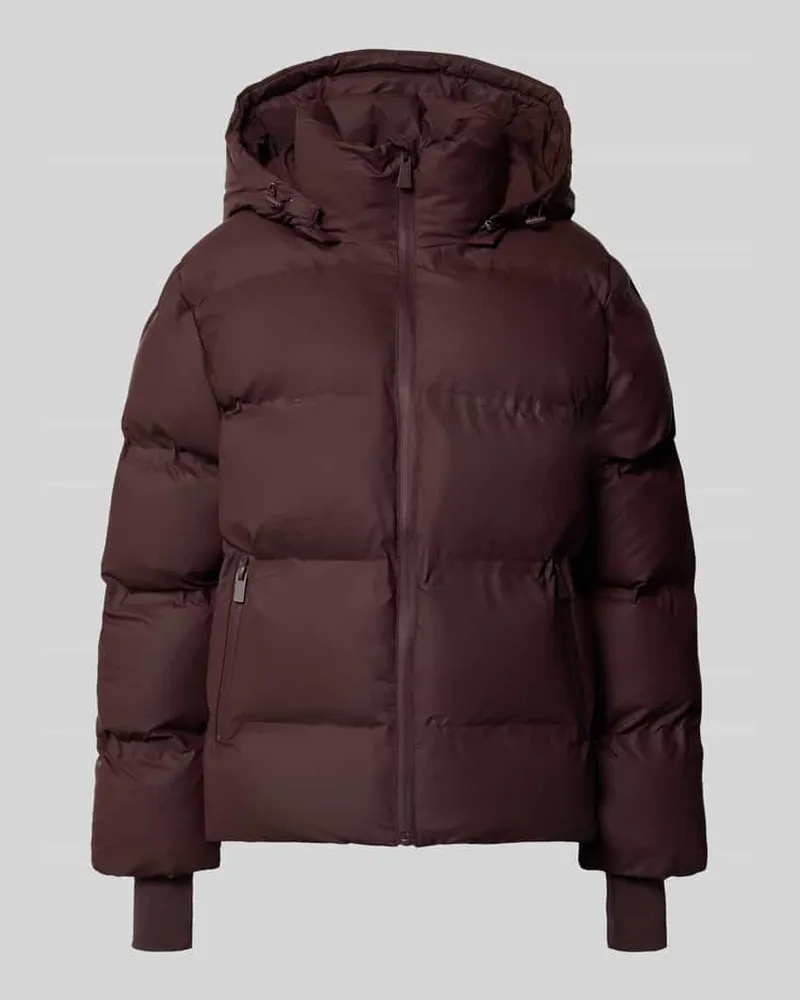 Neo Noir Steppjacke mit Reißverschlusstaschen Bordeaux