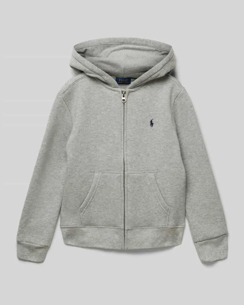 Ralph Lauren Sweatjacke mit Logo-Stitching Mittelgrau