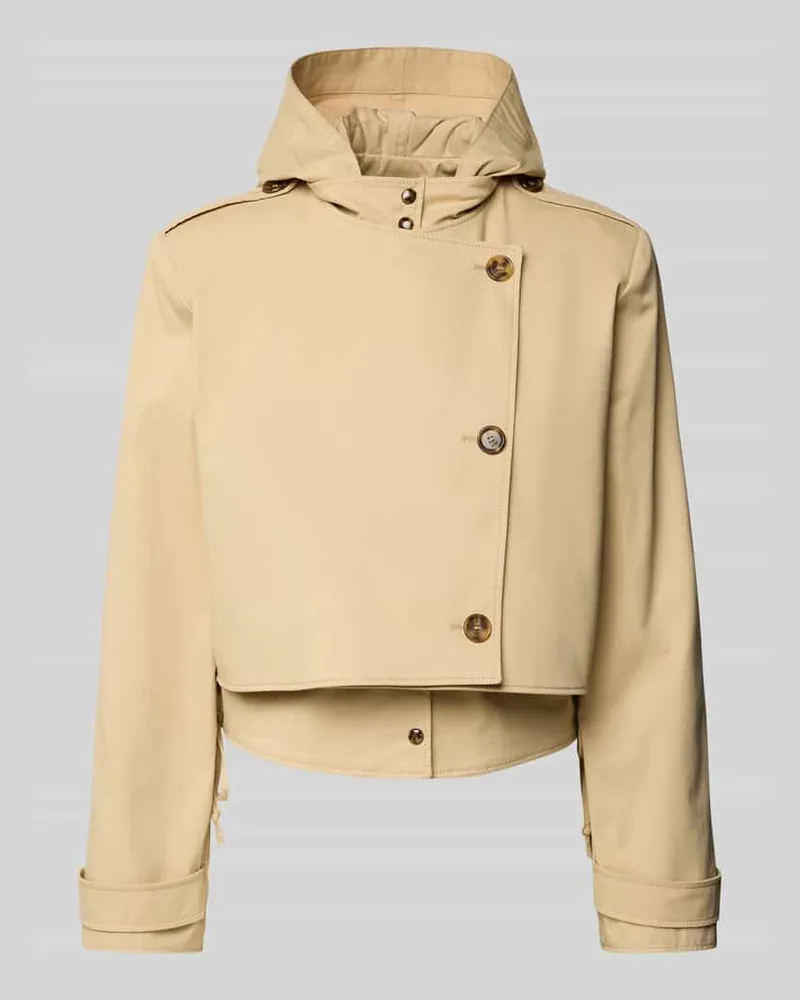 ba&sh Jacke mit asymmetrischer Knopfleiste Modell 'TRENCH THYM Beige