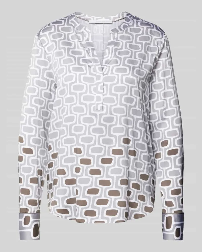 Herzen's Angelegenheit Bluse mit Tunikakragen Silber