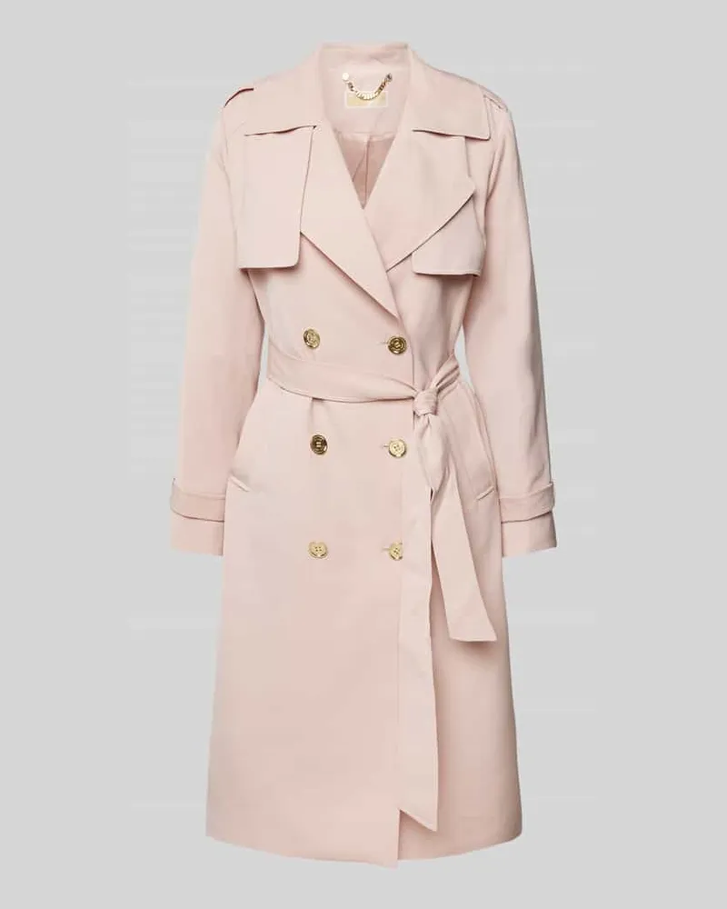 Michael Kors Trenchcoat mit Bindegürtel Modell 'DRAPEY Rosa
