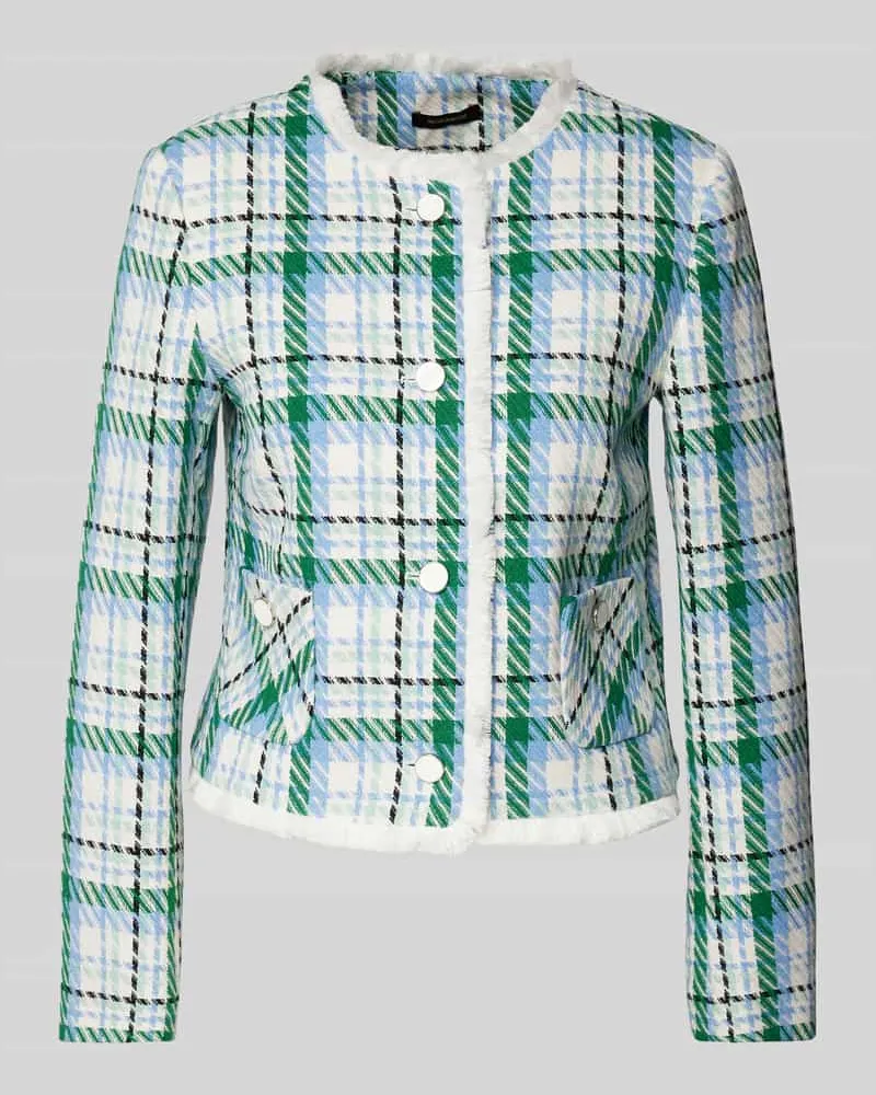 More & More Blazer mit aufgesetzten Fransen Gruen
