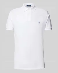 Ralph Lauren Slim Fit Poloshirt mit Label-Stitching Weiss