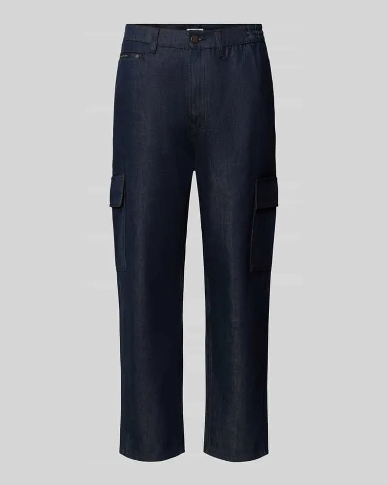 Marc O'Polo Tapered Fit Jeans aus Baumwoll-Lyocell-Mix Modell 'Isak Jeansblau