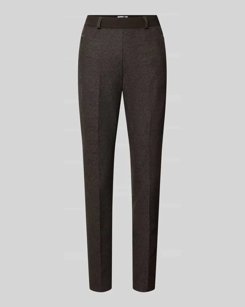 Brax Slim Fit Hose aus Material-Mix mit Viskose-Anteil Schoko