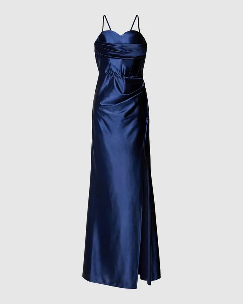 TROYDEN Abendkleid mit Herz-Ausschnitt Dunkelblau