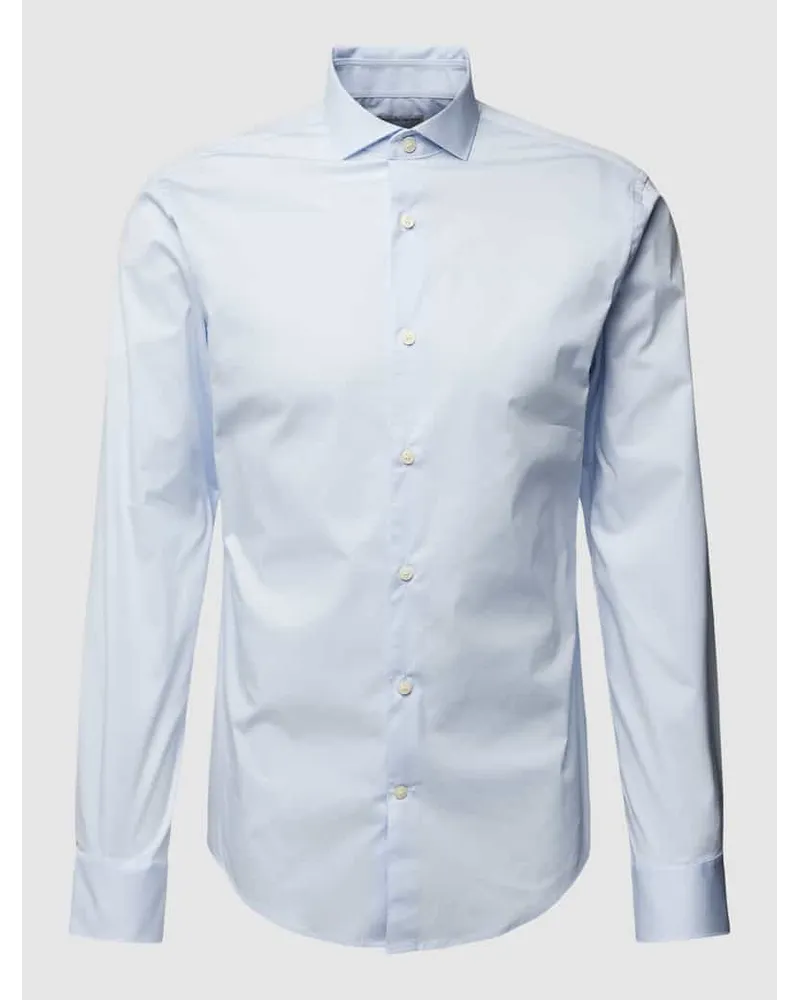 Tiger of Sweden Slim Fit Business-Hemd mit Haifischkragen Modell 'FARRELL Bleu