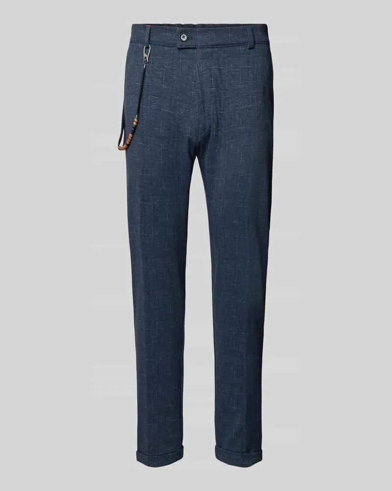 CG Stoffhose mit Strukturmuster Modell 'Conn Dunkelblau