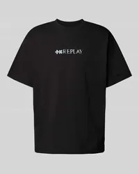 Replay T-Shirt mit Label-Print Modell 'Martin Garrix Black