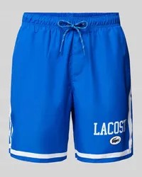 Lacoste Shorts mit Label-Print Royal