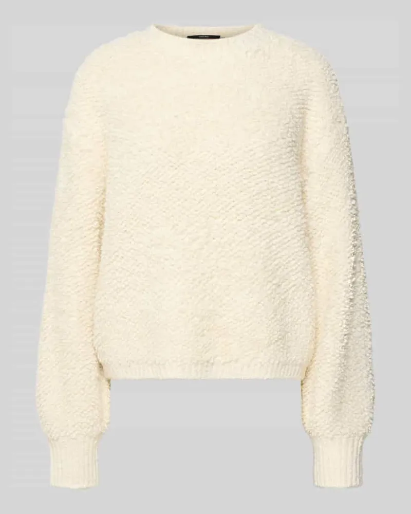 someday. Relaxed Fit Pullover in Bouclé-Optik Modell 'Telena Ecru