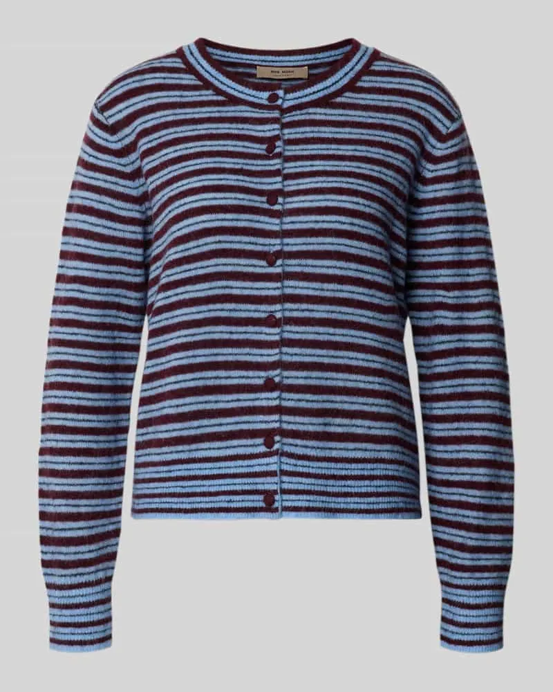 Mos Mosh Strickjacke mit Woll-Anteil Modell 'Milvi Bordeaux