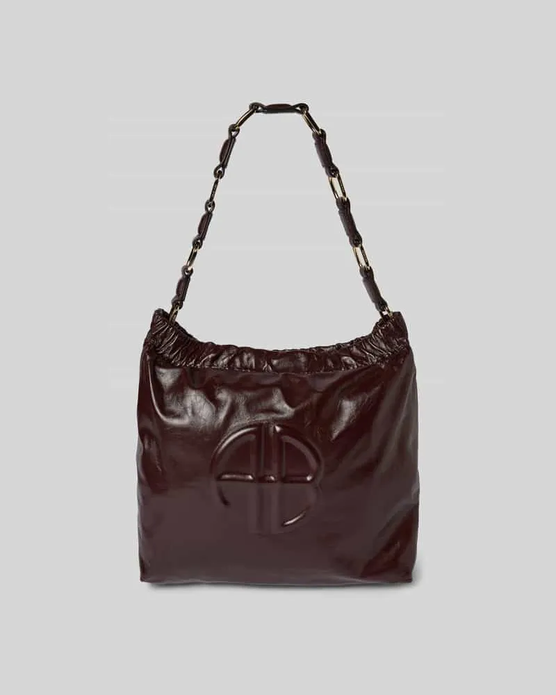 Anine Bing Shoulder Bag mit Reißverschluss Bordeaux