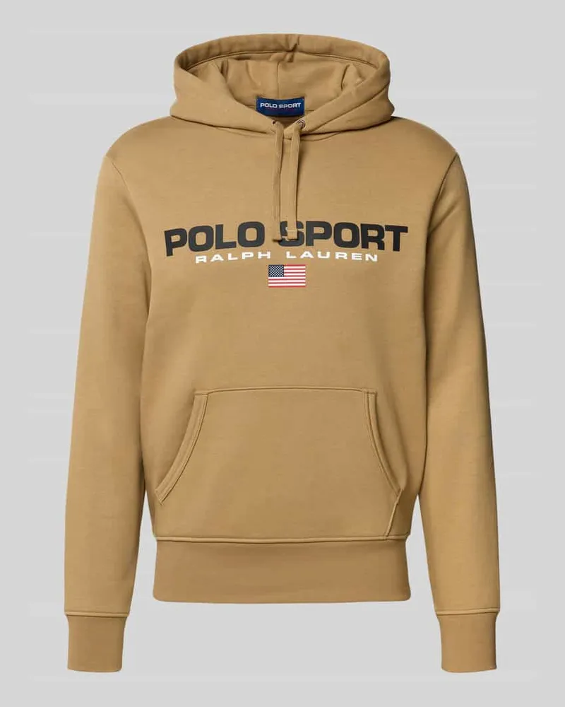 Ralph Lauren Hoodie mit Label-Print und Kapuze Khaki