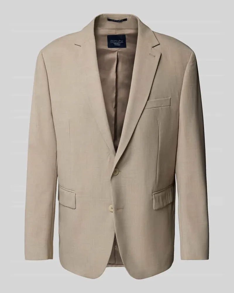Christian Berg Regular Fit Sakko aus Woll-Mix mit 2-Knopfleiste Beige
