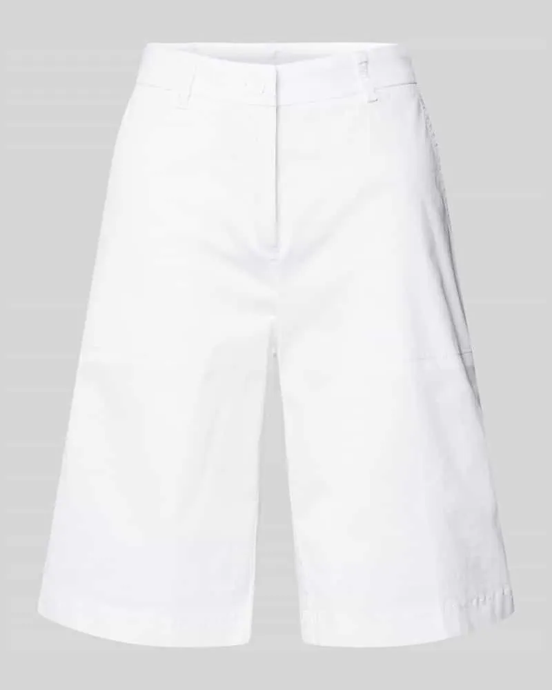 Cambio Regular Fit Bermudas mit Eingrifftaschen Modell 'STELLA Weiss