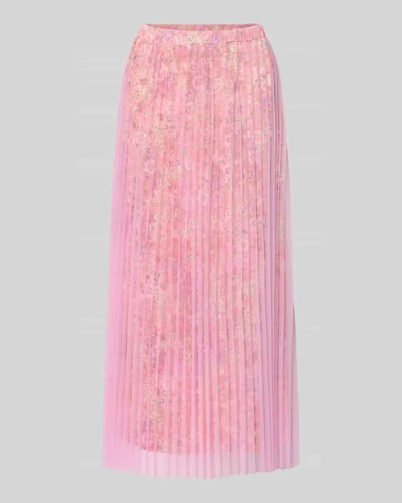 Rich&Royal Regular Fit Maxirock in Plissee-Optik Rosa