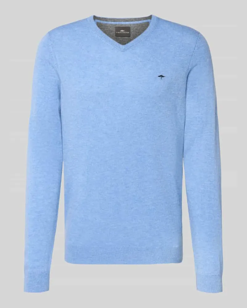 Fynch-Hatton Regular Fit Pullover mit Kaschmir-Anteil Modell 'Merino Hellblau