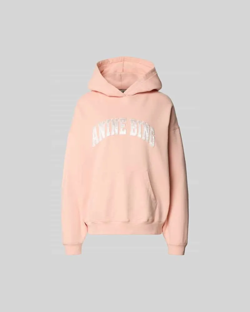 Anine Bing Oversized Hoodie mit Logo-Detail Rosa