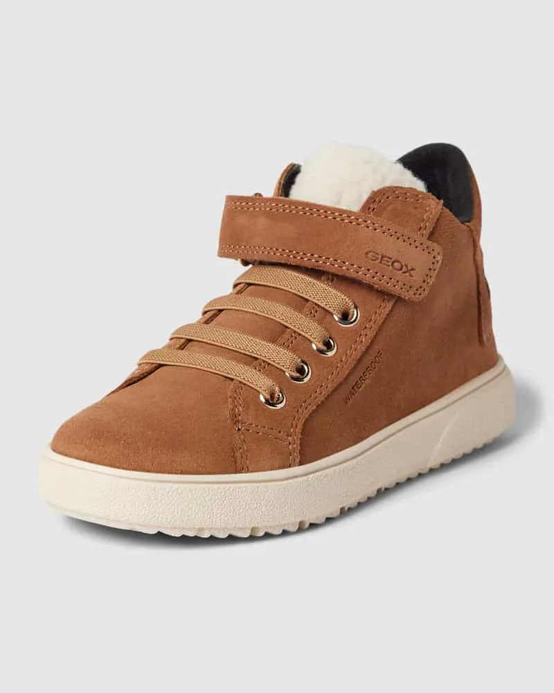 Geox Sneaker mit Teddyfell-Besatz Modell 'THELEVEN Camel