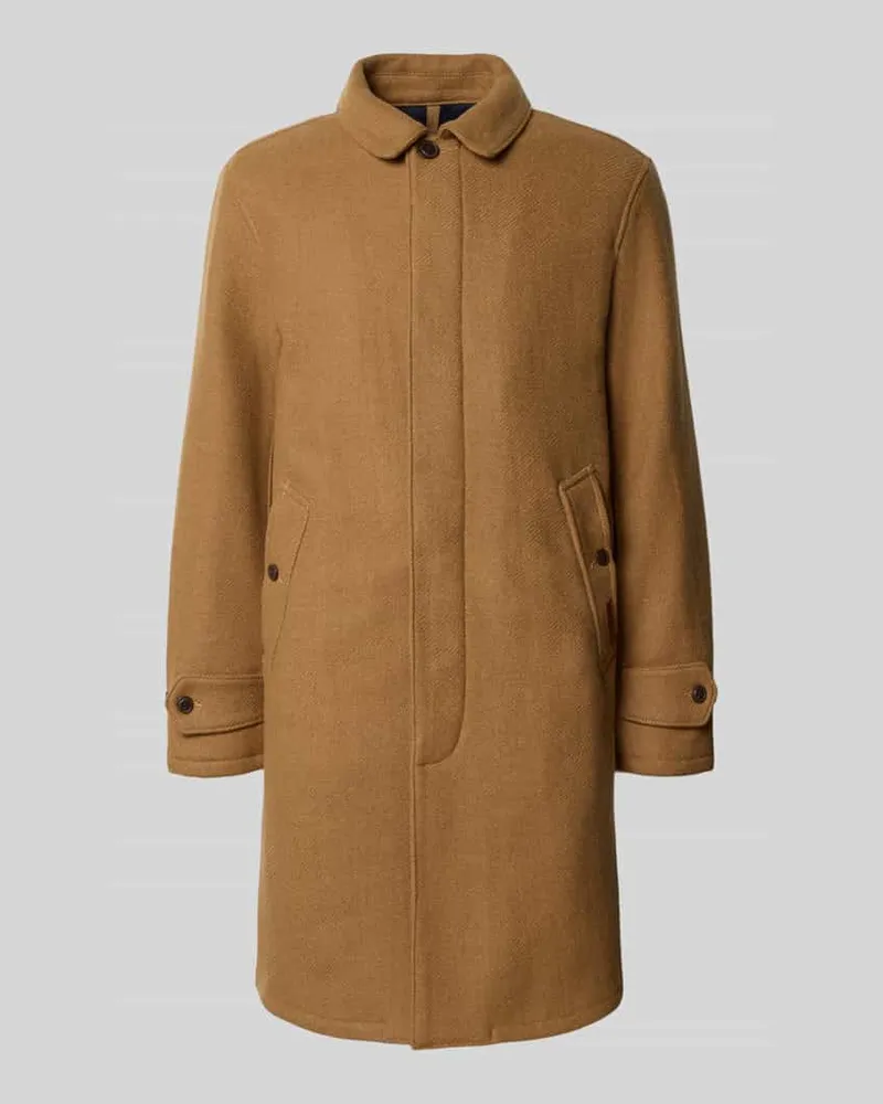 Ralph Lauren Wollmantel mit Kentkragen Camel