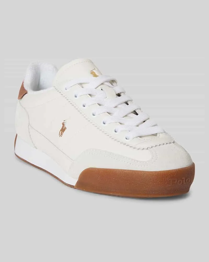 Ralph Lauren Low Top Sneaker aus echtem Leder Modell 'HESTER Weiss