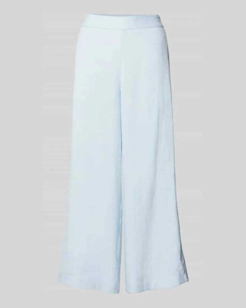 Lanius Wide Leg Leinenhose mit elastischem Bund Hellblau