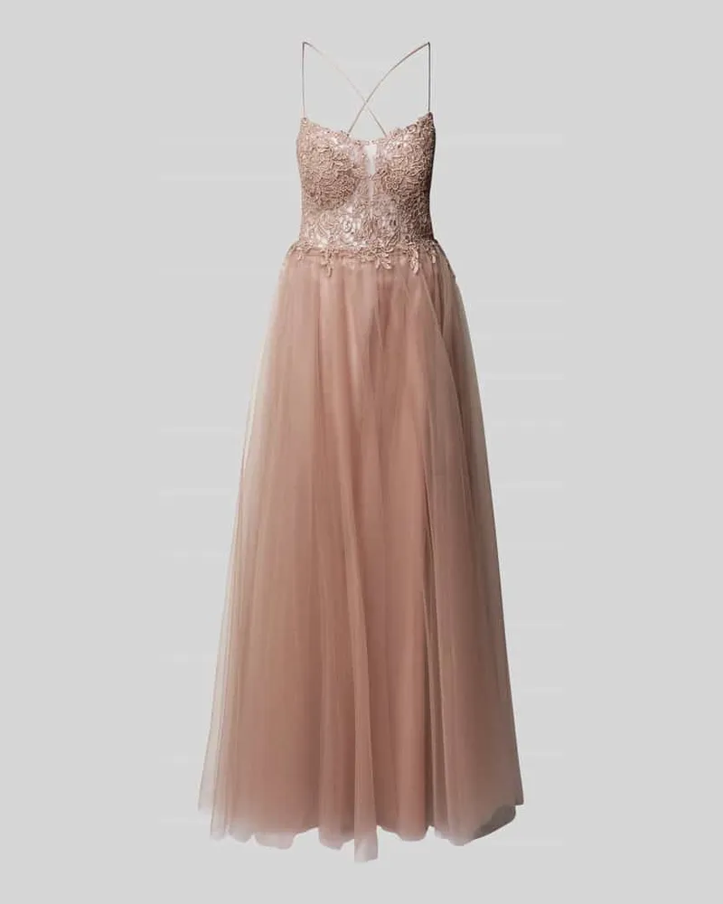 Vera Mont Abendkleid mit Spitzenbesatz Rose