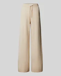 Tommy Hilfiger Wide Leg Sweatpants mit Logo-Stitching Beige