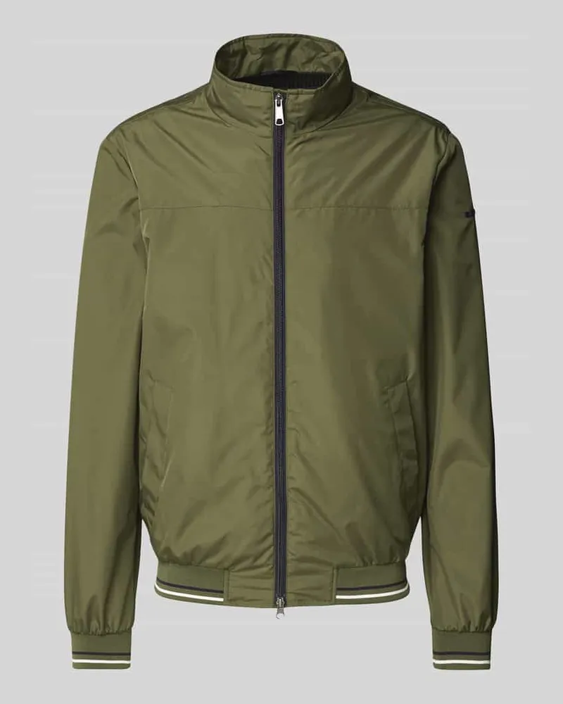 Geox Jacke mit Label-Applikation Modell 'Harrod Oliv