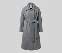 Wollmantel aus Schurwolle mit Bindegürtel