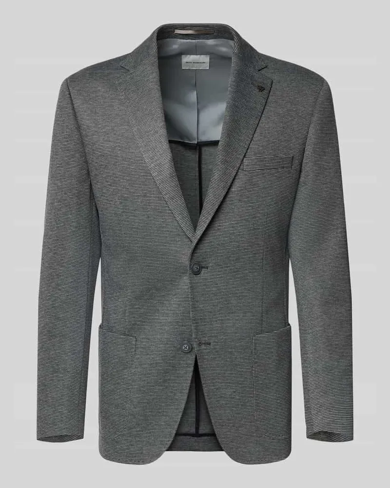 Roy Robson Slim Fit Sakko mit Viskose-Anteil und Reverskragen Hellgrau