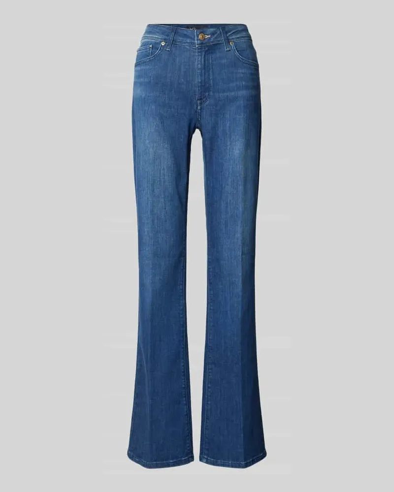 RAFFAELLO ROSSI  Flared Jeans mit 5-Pocket-Design Modell 'VIC Dunkelblau