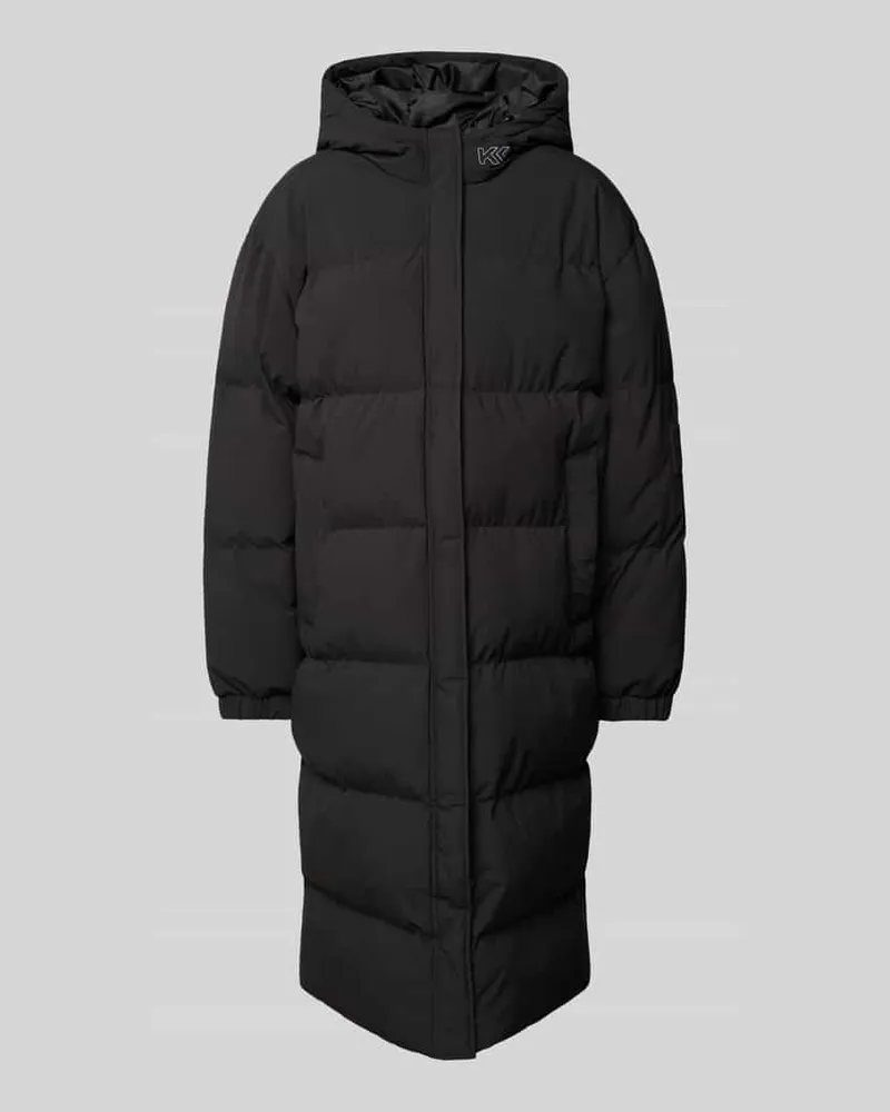 Karo Kauer Steppmantel mit Label-Stitching Black