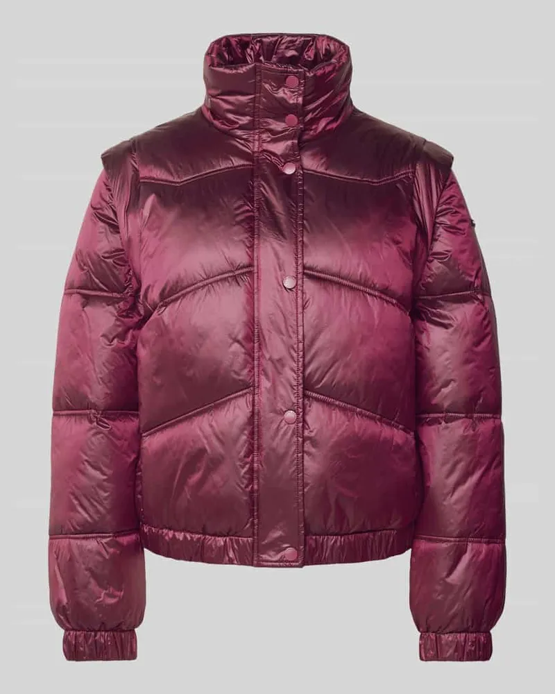Pepe Jeans Steppjacke mit Stehkragen Modell 'FLORA Aubergine