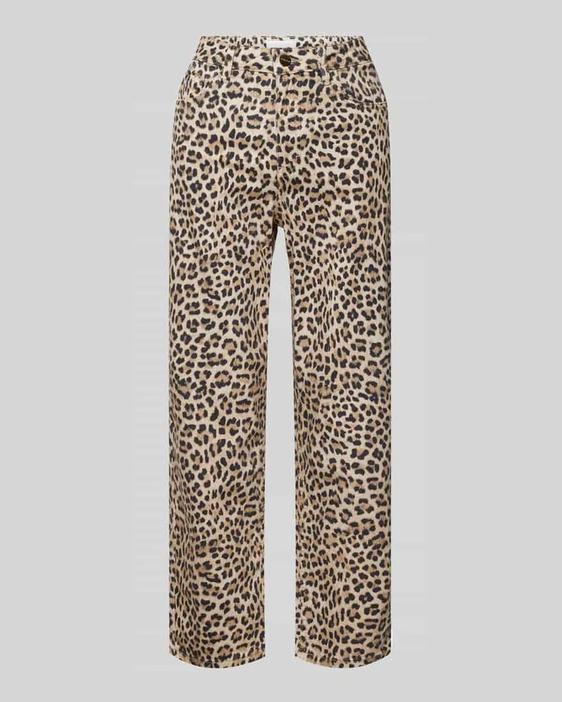 Rich&Royal Straight Fit Jeans mit 5-Pocket-Design Beige